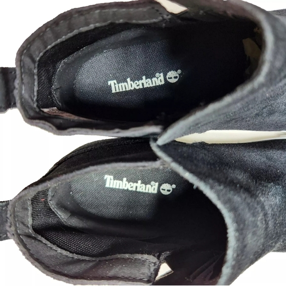 TIMBERLAND Skyla Bay Black Suede Booties Sz 8 Sneaker Boots - Picture 7 of 13